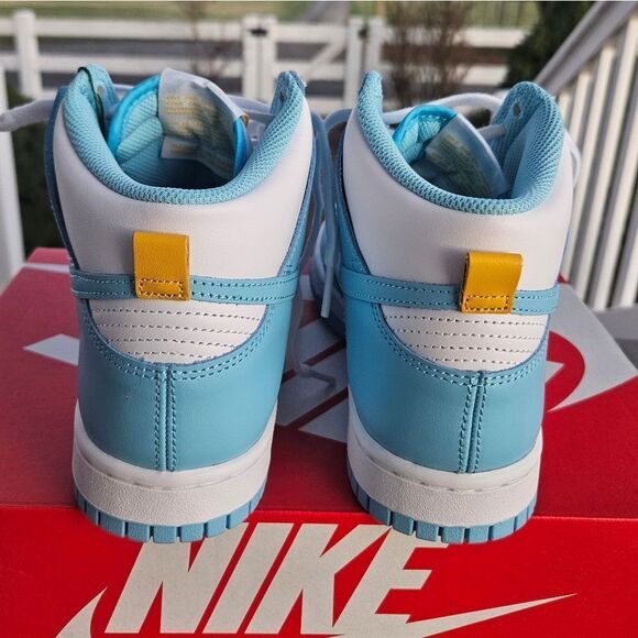 Nike Dunk High Retro UNC BLUE CHILL Mens 7 Womens 8.5 NEW BOX authentic Sneaker - Picture 5 of 14